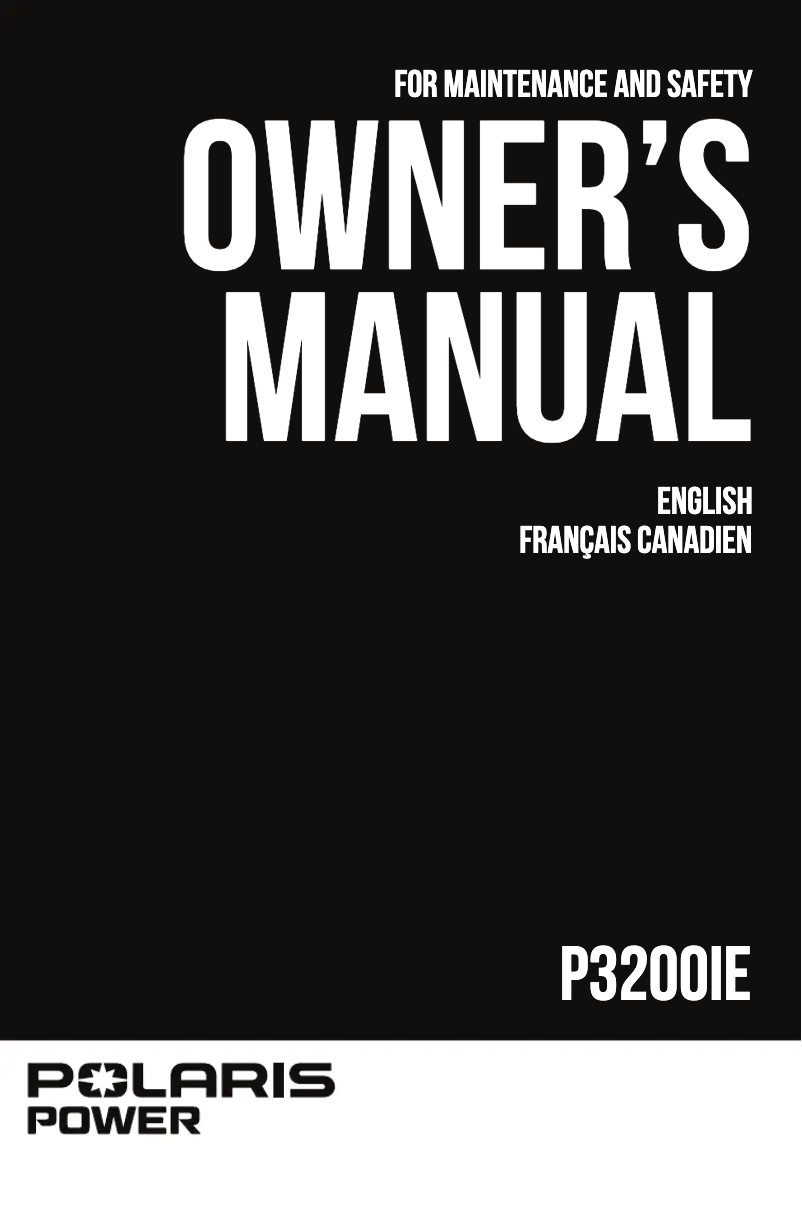 Image de la première page du manuel de l'appareil P3200iE (2020)