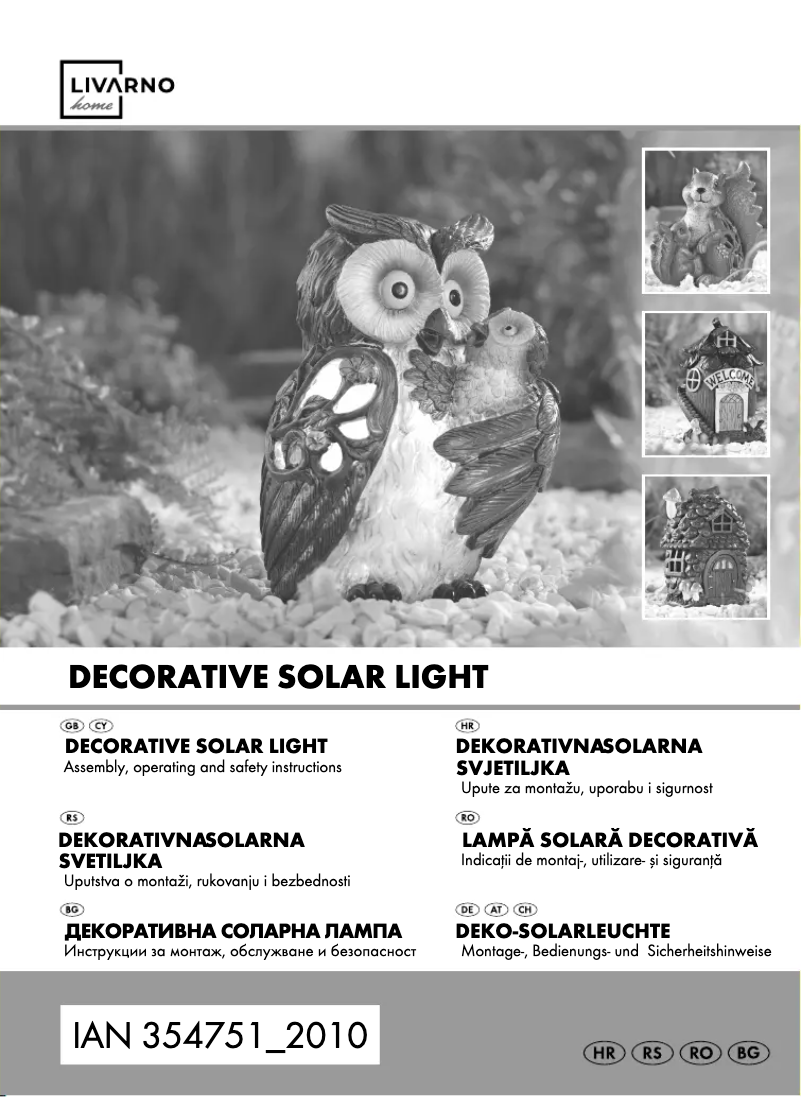 Page 1 de la notice Manuel utilisateur Livarno Lux IAN 354751