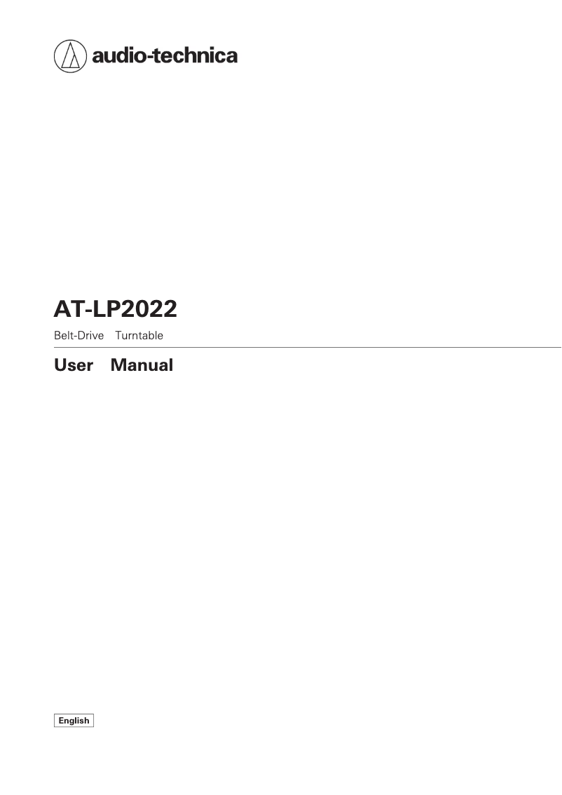 Page 1 de la notice Manuel utilisateur Audio-Technica AT-LP2022