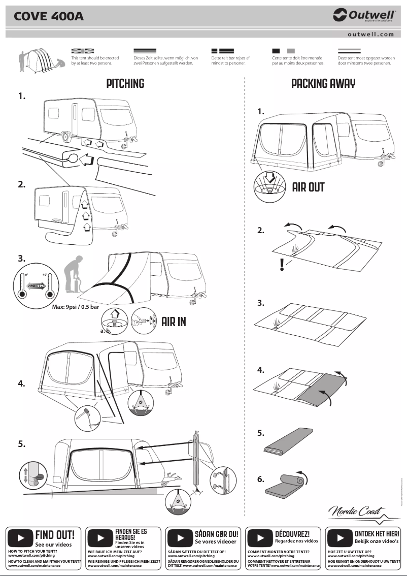 First page image of the manual for Cove 400A
