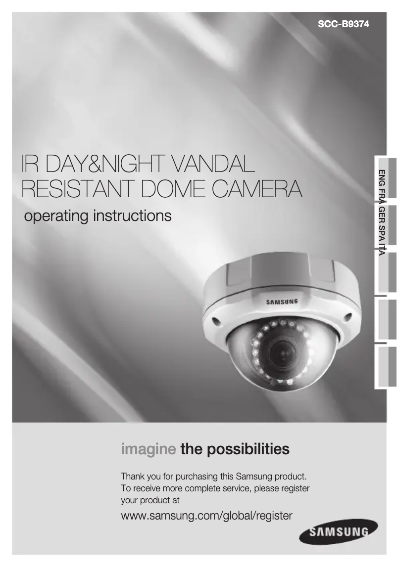 Page 1 de la notice Manuel utilisateur Samsung SCC-B9374P