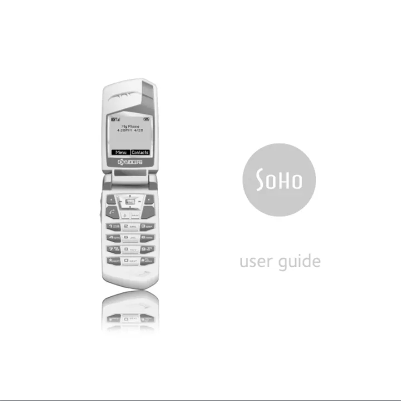 Page 1 de la notice Manuel utilisateur Kyocera Soho KX1