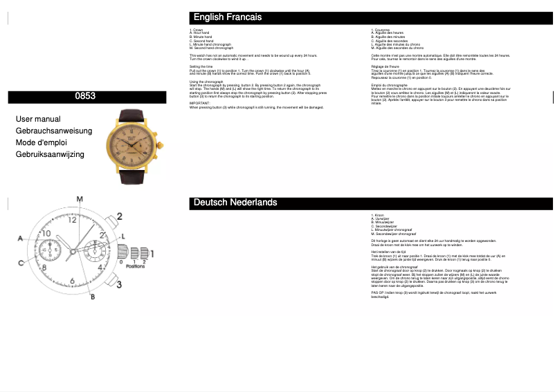 Page n°1 - Manuel utilisateur Davis 0853