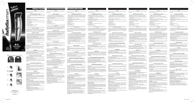 Image de la première page du manuel de l'appareil X-8