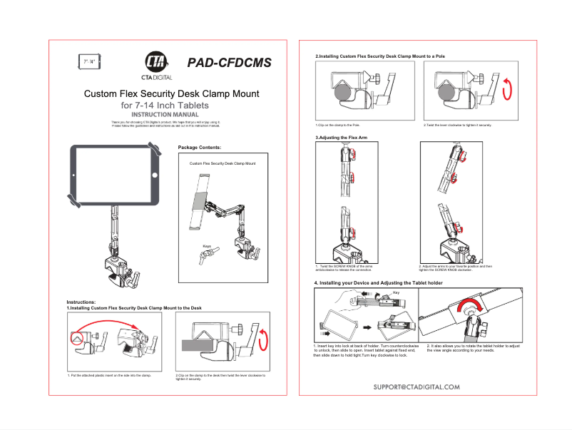 Page 1 de la notice Manuel utilisateur CTA Digital PAD-CFDCMS
