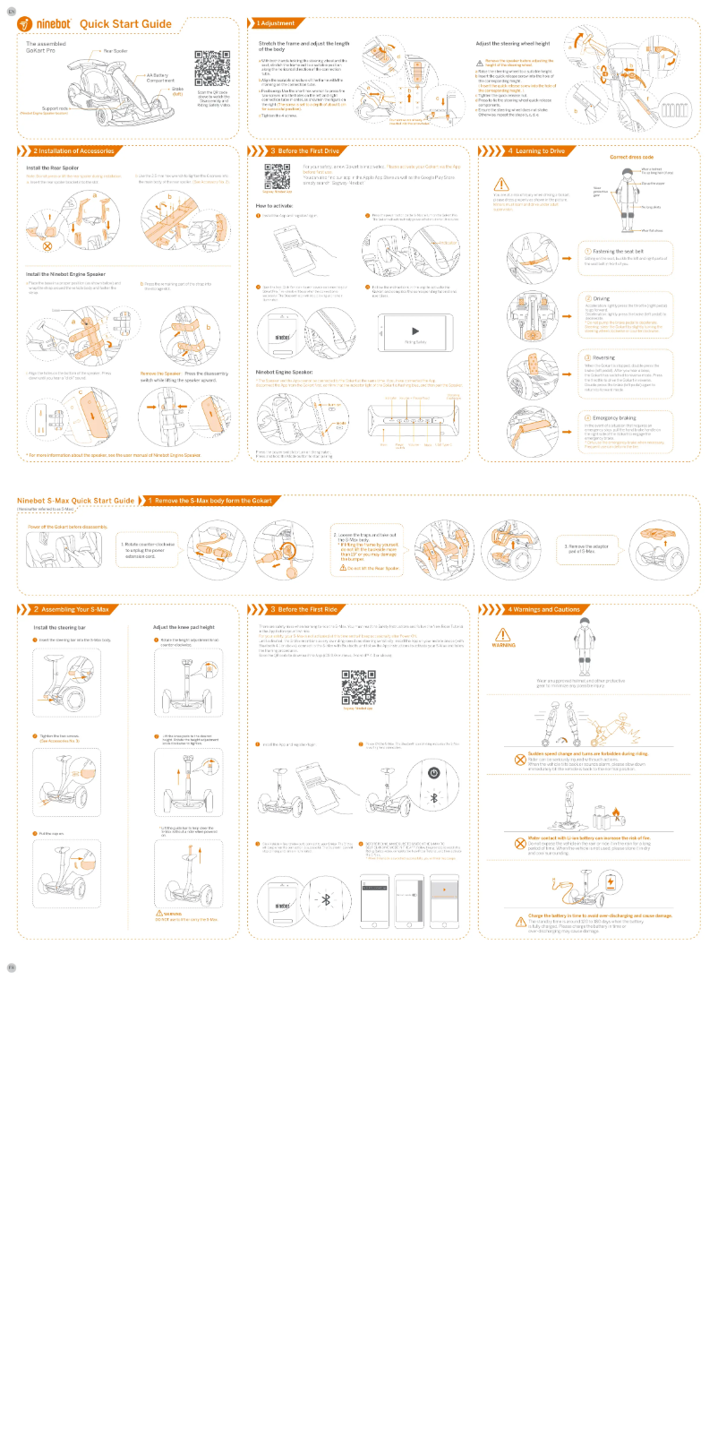 Page 1 de la notice Guide de démarrage rapide Segway Ninebot Gokart Pro