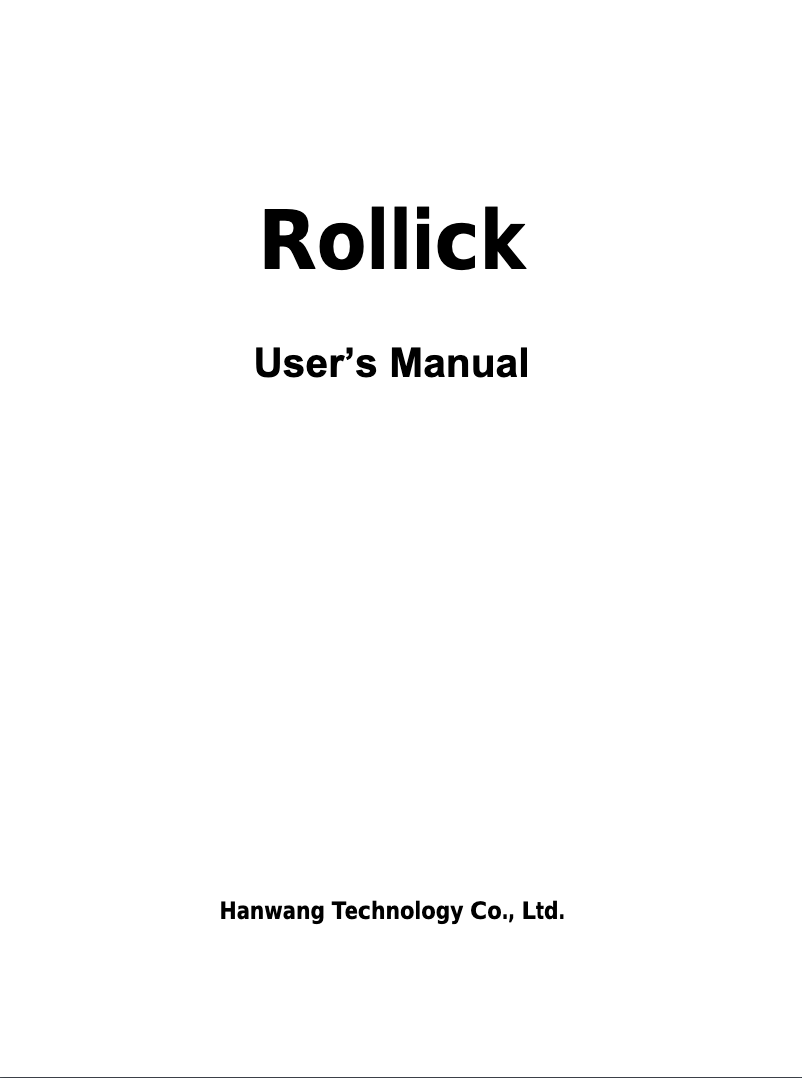 Image de la première page du manuel de l'appareil Rollick