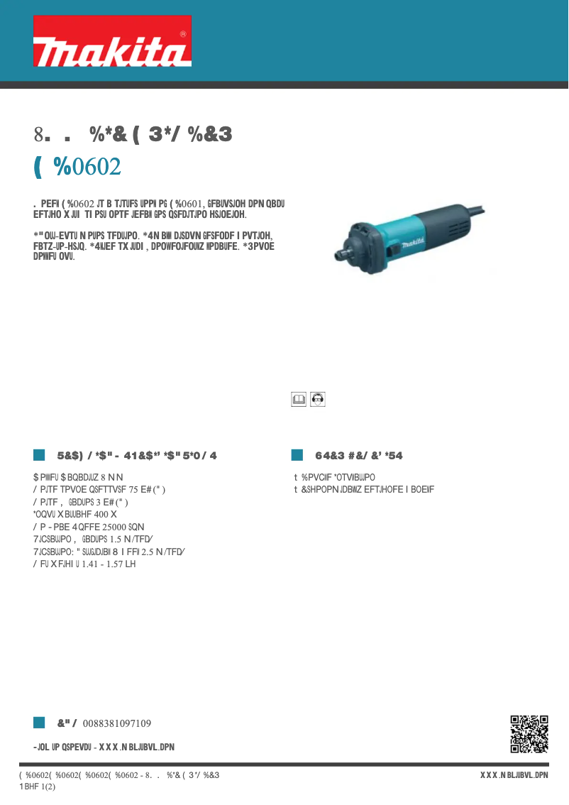 Image de la première page du manuel de l'appareil GD0602