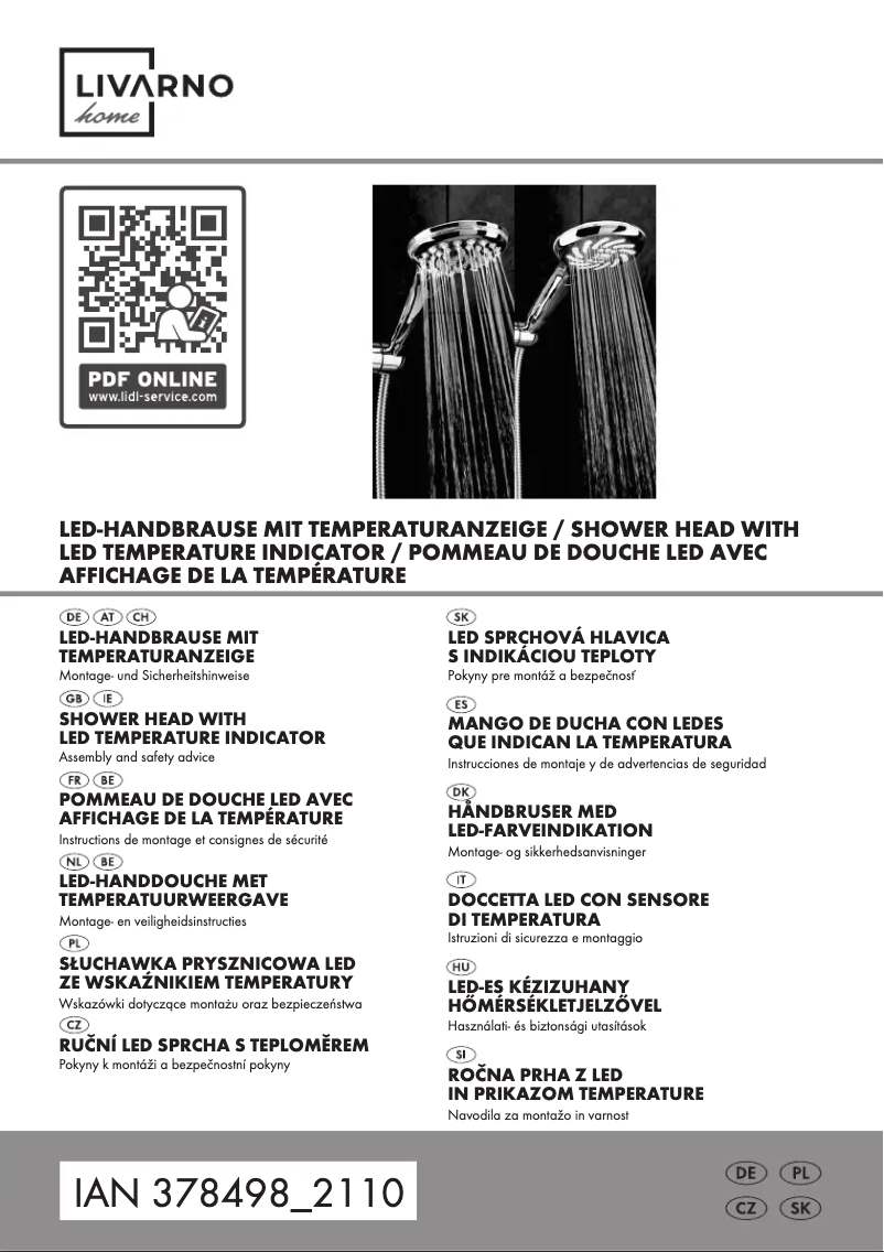 Page 1 de la notice Manuel utilisateur Livarno Lux HG02267