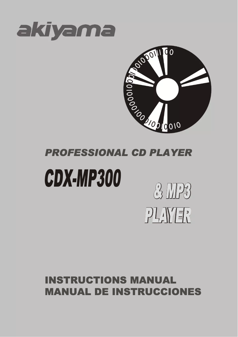 Page n°1 - Manuel utilisateur Akiyama CDX-MP300