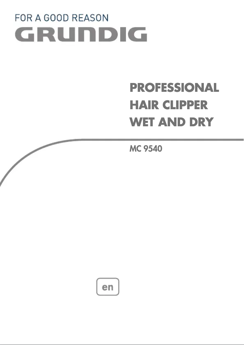 Page 1 de la notice Manuel utilisateur Grundig MC 9540