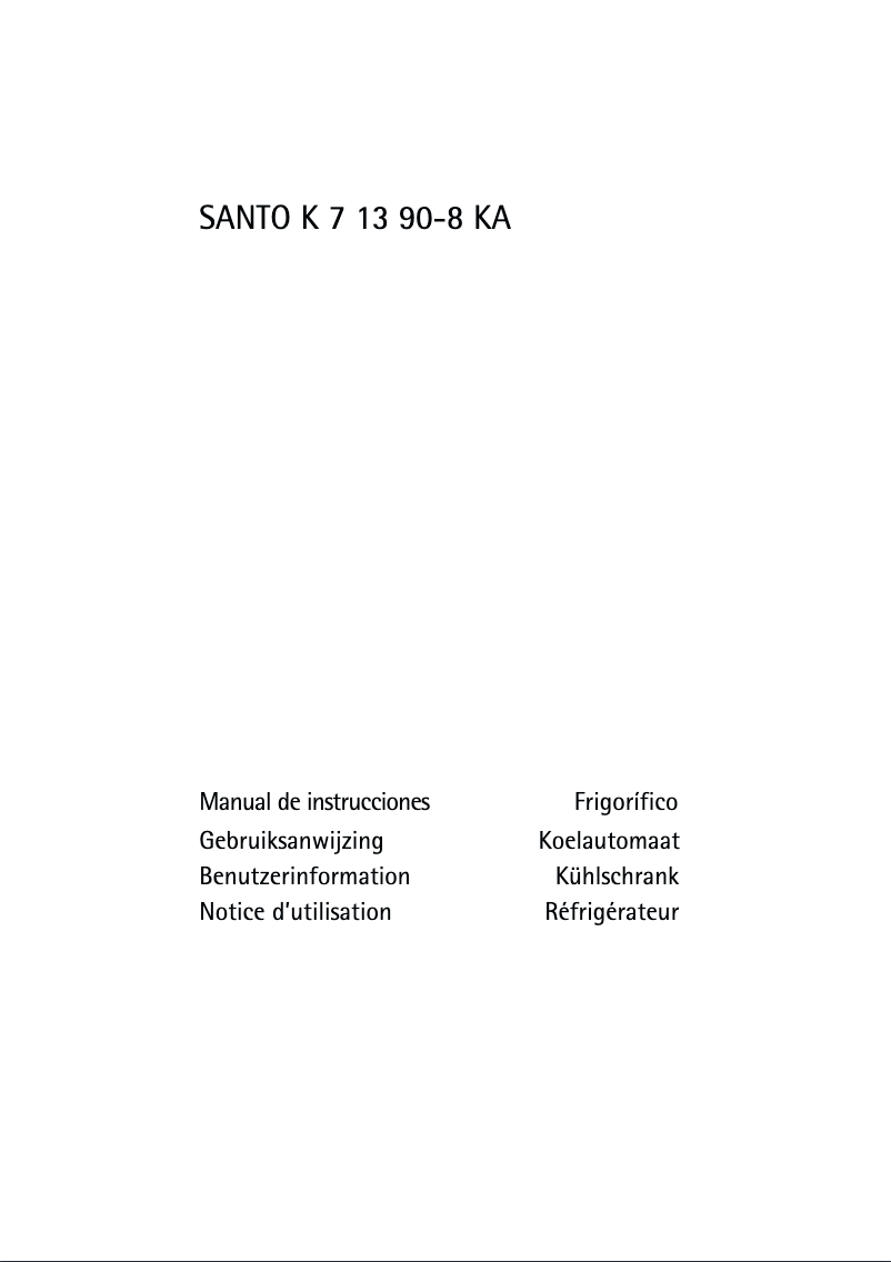 Image de la première page du manuel de l'appareil Santo 71390 KA8