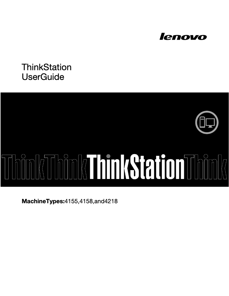 Page n°1 - Manuel utilisateur Lenovo ThinkStation 4158HD6