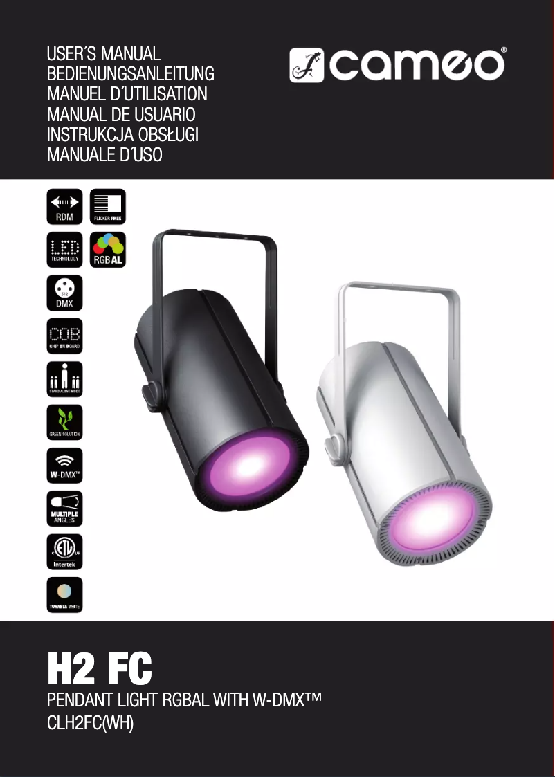 Page n°1 - Manuel utilisateur Cameo H2 FC
