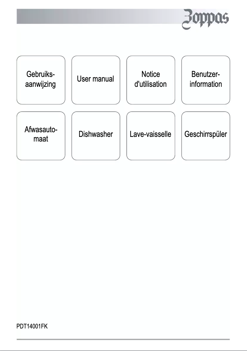 Page 1 de la notice Manuel utilisateur Zoppas PDT14001FK