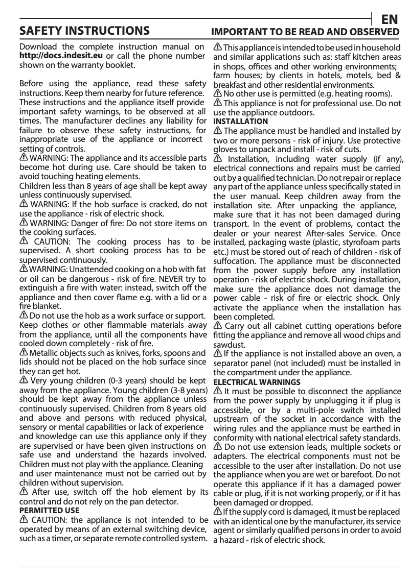 Image de la première page du manuel de l'appareil IB 88B60 NE