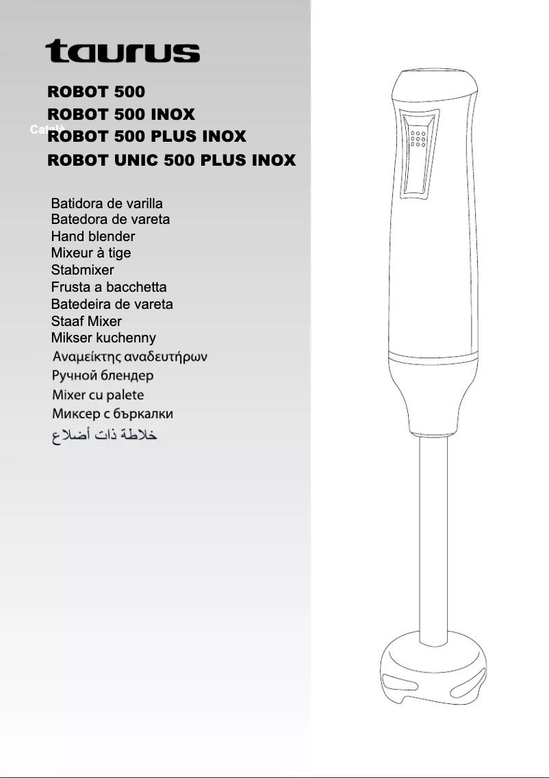 Page n°1 - Manuel utilisateur Taurus Robot 500