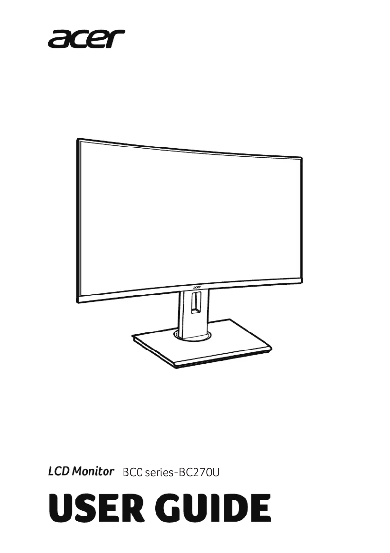 Page 1 de la notice Manuel utilisateur Acer BC270U