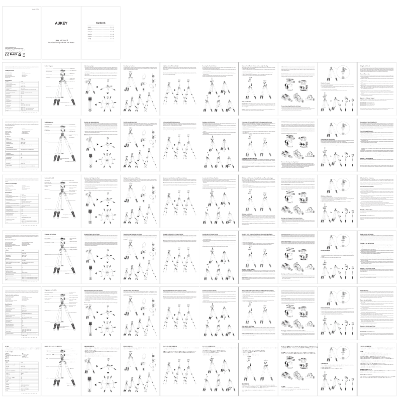 Page 1 de la notice Manuel utilisateur Aukey CP-T06