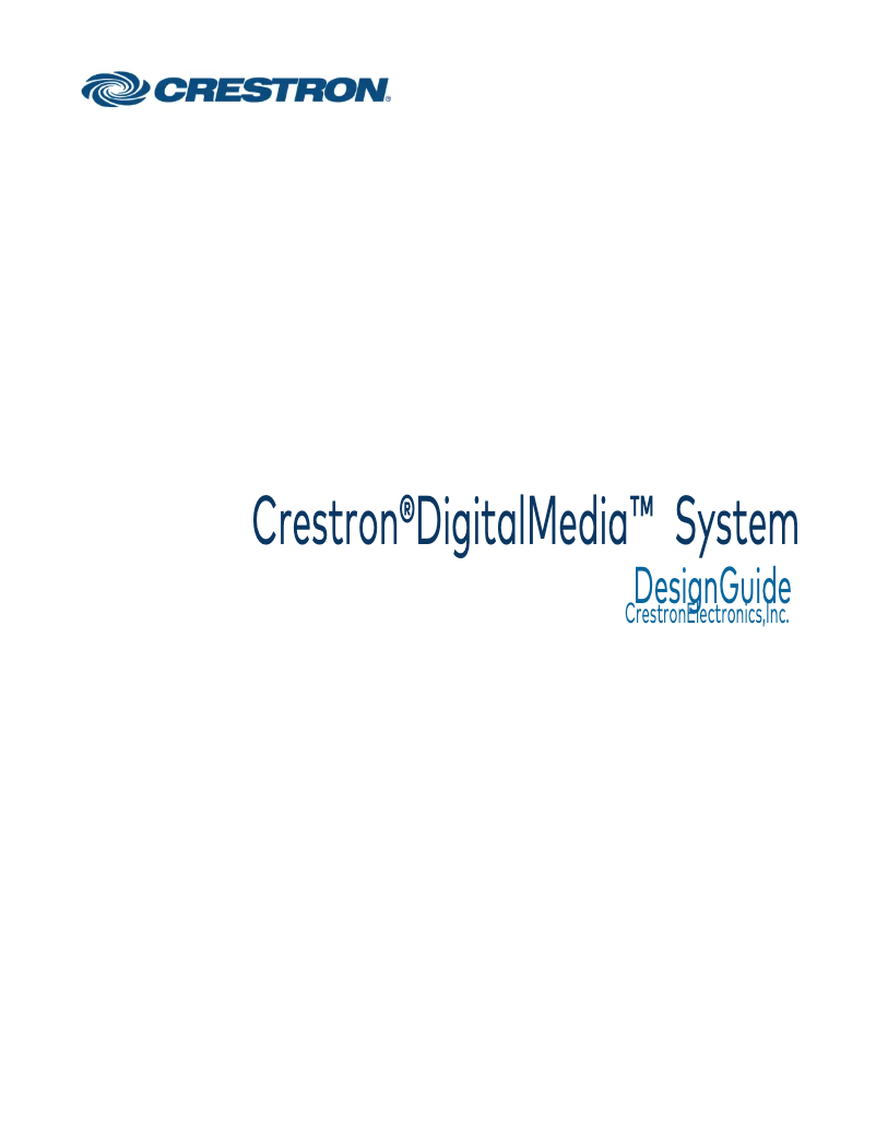 Page n°1 - Manuel utilisateur Crestron DM-RMC-SCALER-S2