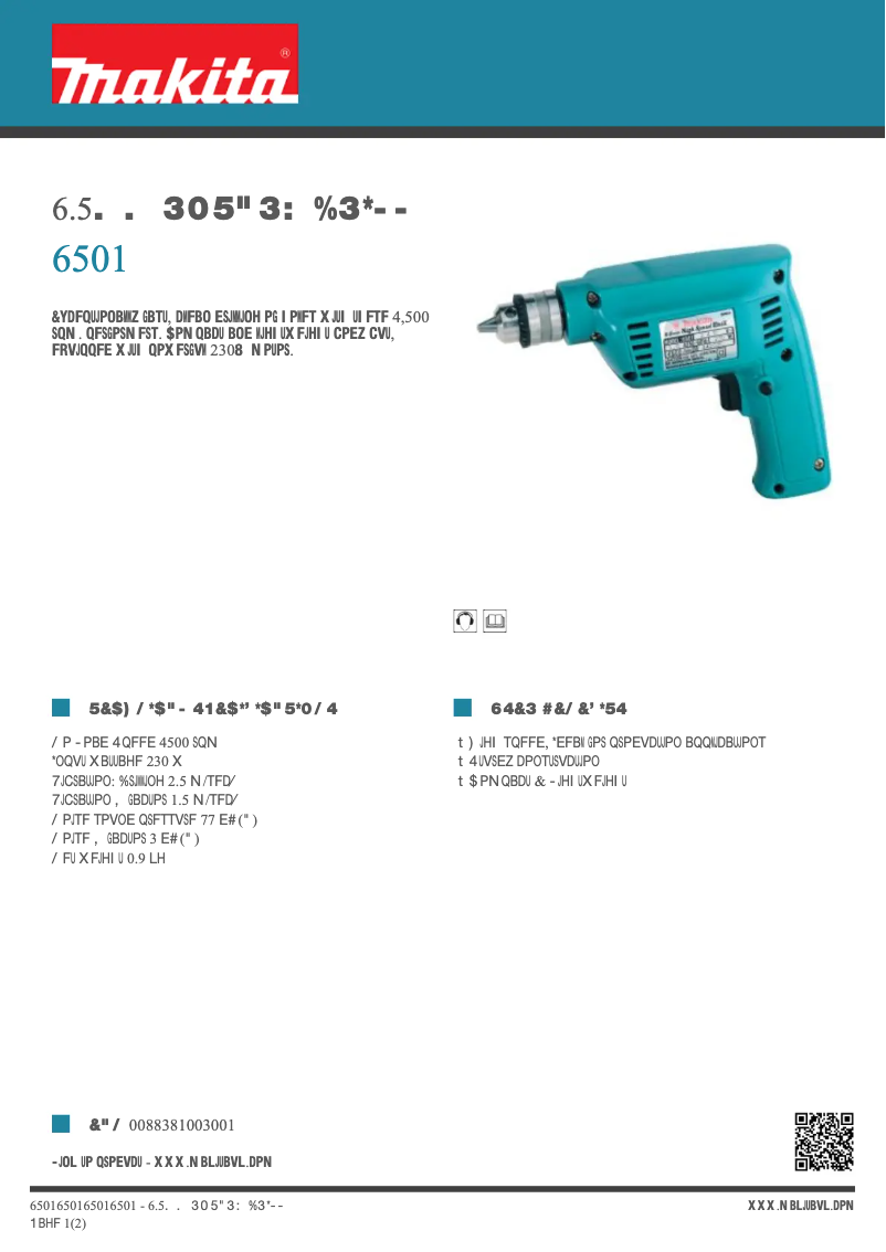 Image de la première page du manuel de l'appareil 6501