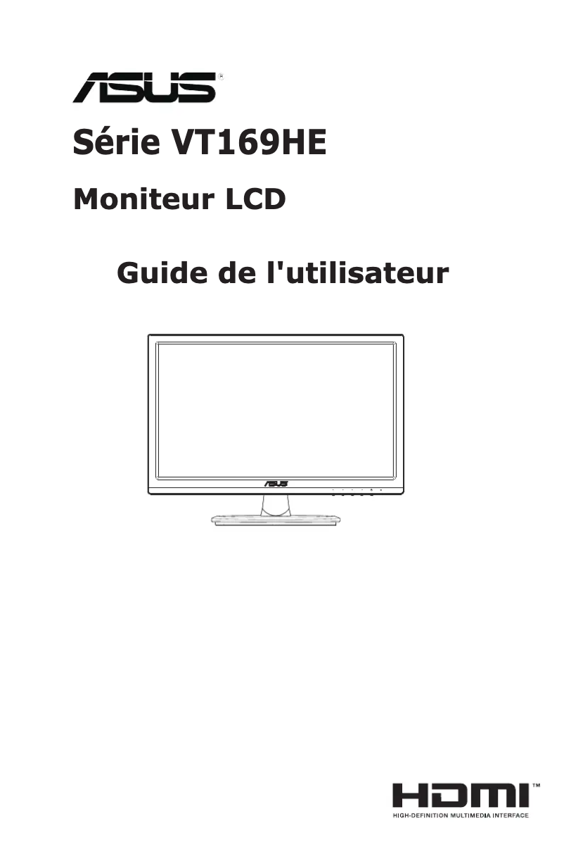 Page 1 de la notice Manuel utilisateur Asus VT169HE