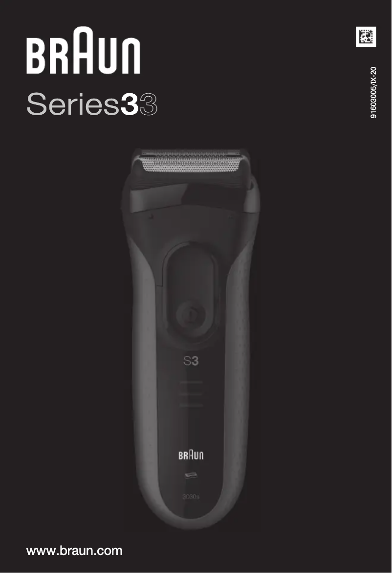 Page 1 de la notice Manuel utilisateur Braun Series 3 3000s