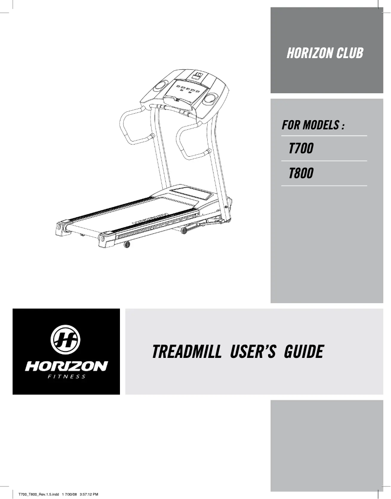 Imagen de la primera página del manual del dispositivo Club T700