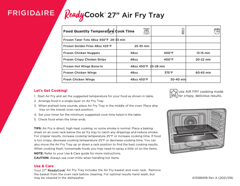 Image de la première page du manuel de l'appareil AFT27FRIG