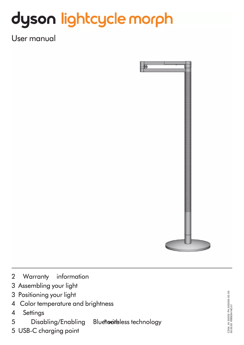 Page n°1 - Manuel utilisateur Dyson Lightcycle Morph floor