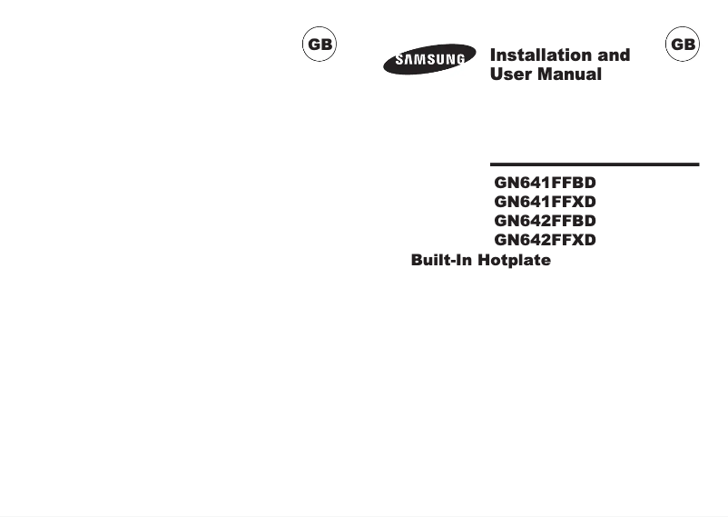 Page 1 de la notice Manuel utilisateur Samsung GN642FFBD