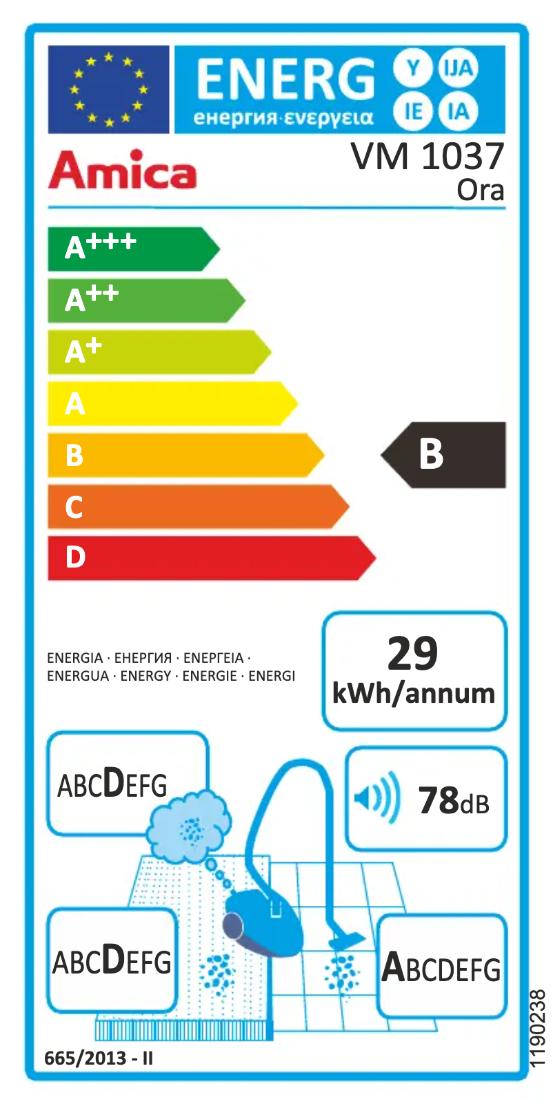 Page n°1 - Label énergétique Amica Ora VM 1037
