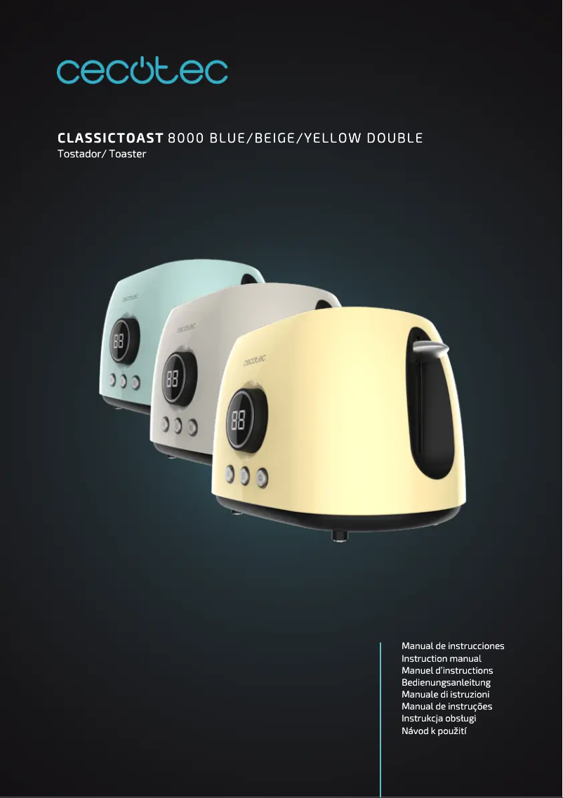 Page 1 de la notice Manuel utilisateur Cecotec ClassicToast 15000
