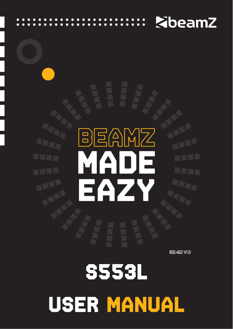 Page n°1 - Manuel utilisateur BeamZ S553L