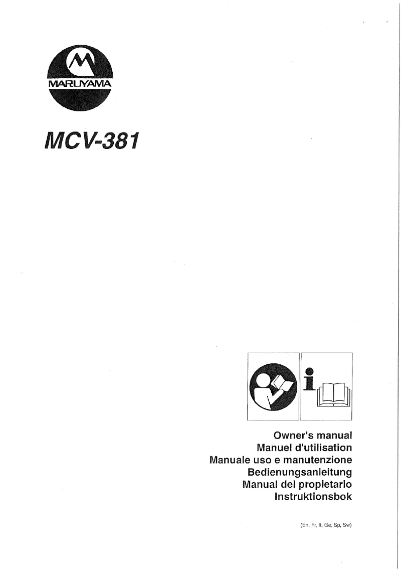 Image de la première page du manuel de l'appareil MCV381