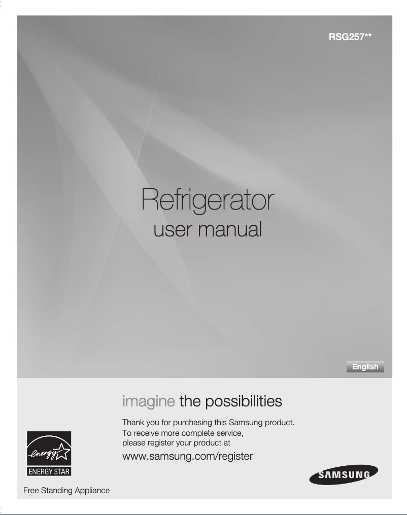 Page 1 de la notice Manuel utilisateur Samsung RSG257AARS