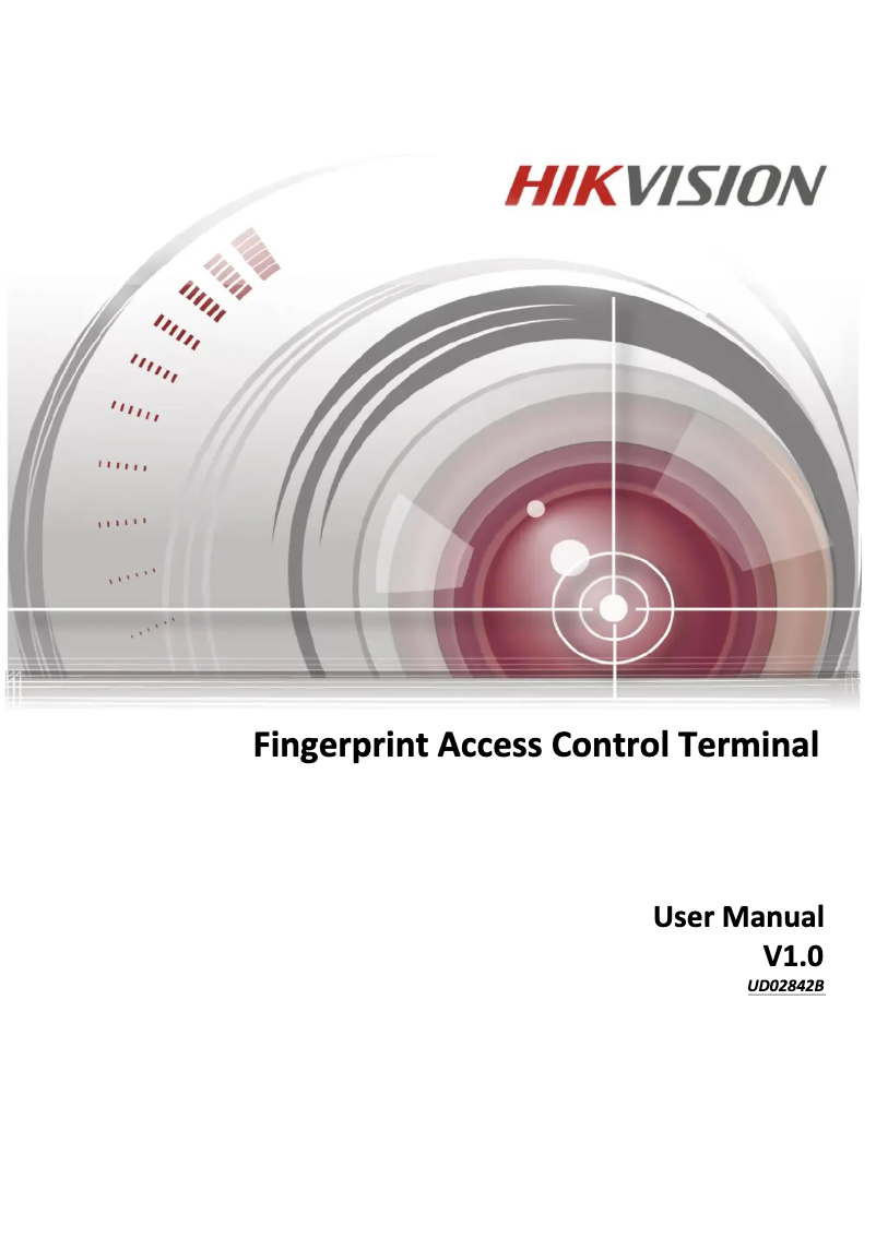 Page 1 de la notice Manuel utilisateur Hikvision DS-K1T803MF
