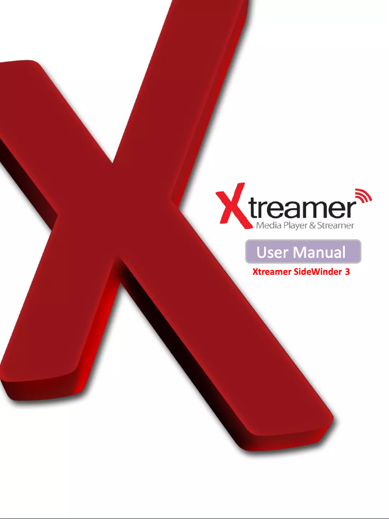 Page 1 de la notice Manuel utilisateur Xtreamer SideWinder 3