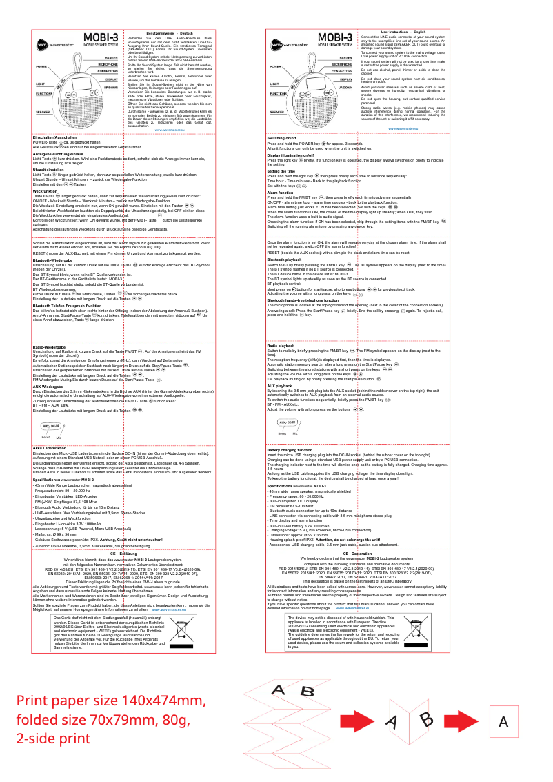 Página 1 del manual Manual de usuario Wavemaster MOBI-3