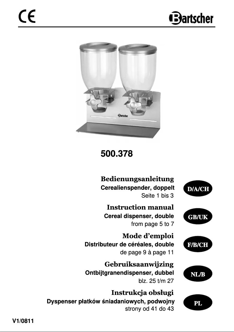 Image de la première page du manuel de l'appareil 500378