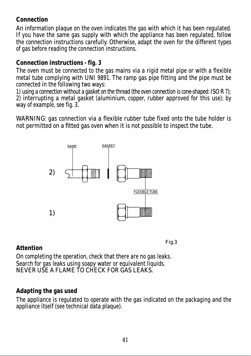 Page 1 de la notice Manuel utilisateur Candy FO FPG 201 N