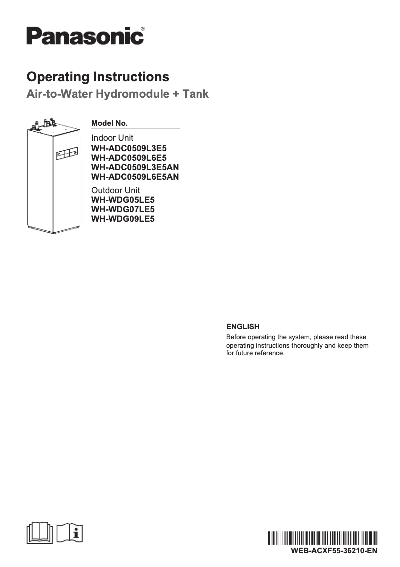 Page 1 de la notice Manuel utilisateur Panasonic WH-WDG09LE5