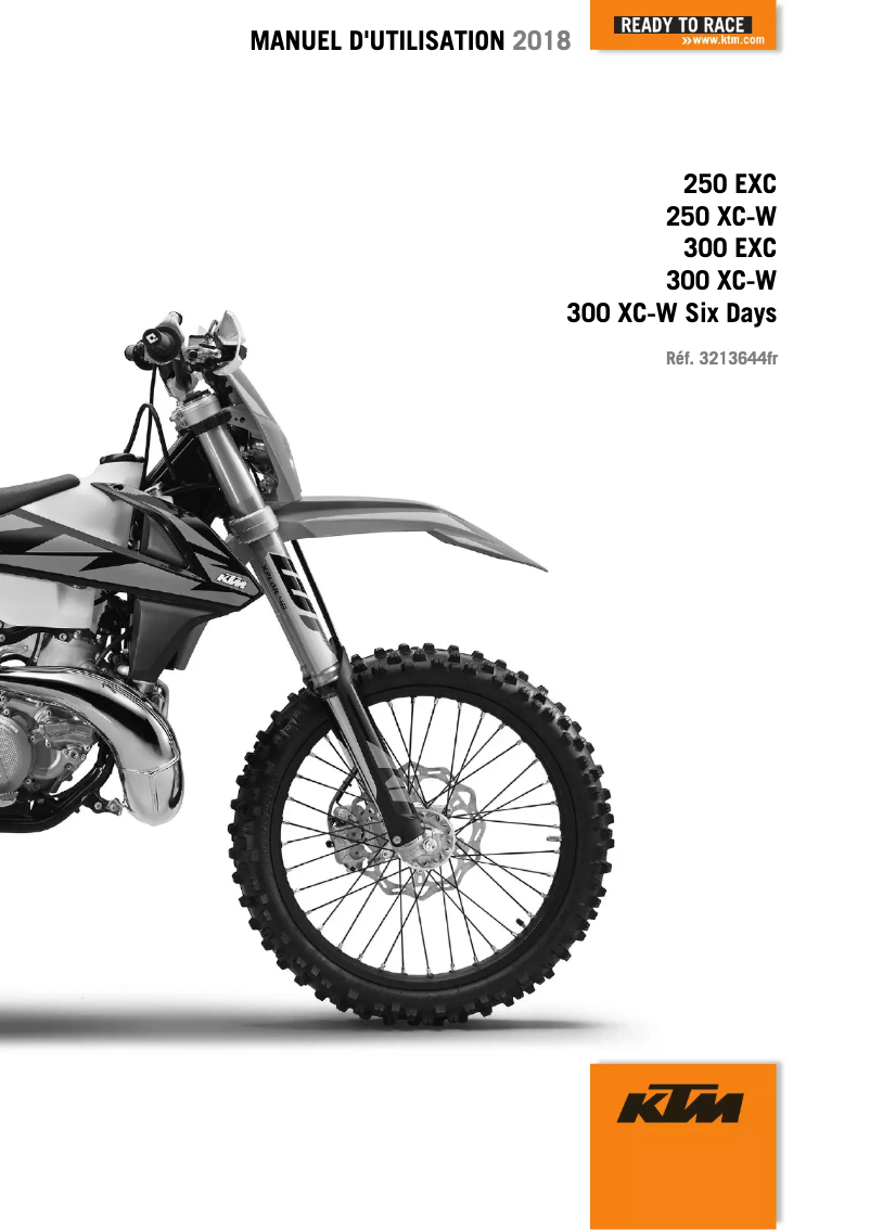 Página 1 del manual Manual de usuario KTM 250 EXC (2018)