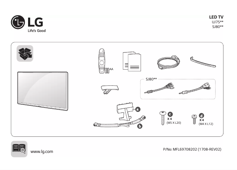 Page 1 de la notice Manuel utilisateur LG 60SJ800V