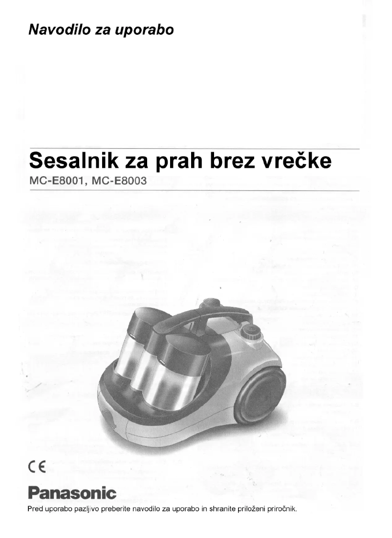 Image de la première page du manuel de l'appareil MC-E8003