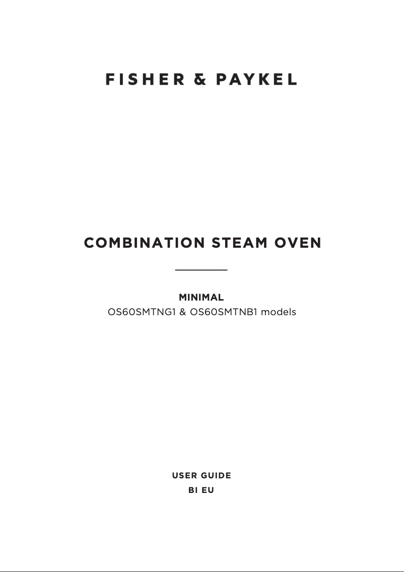Página 1 del manual Manual de usuario Fisher & Paykel OS60SMTNB1