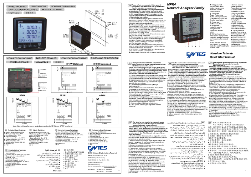 Page n°1 - Manuel utilisateur ENTES MPR-46S-96
