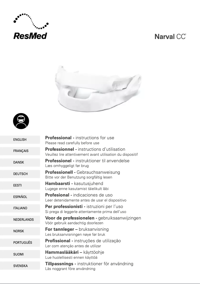 Page n°1 - Manuel utilisateur ResMed Narval CC