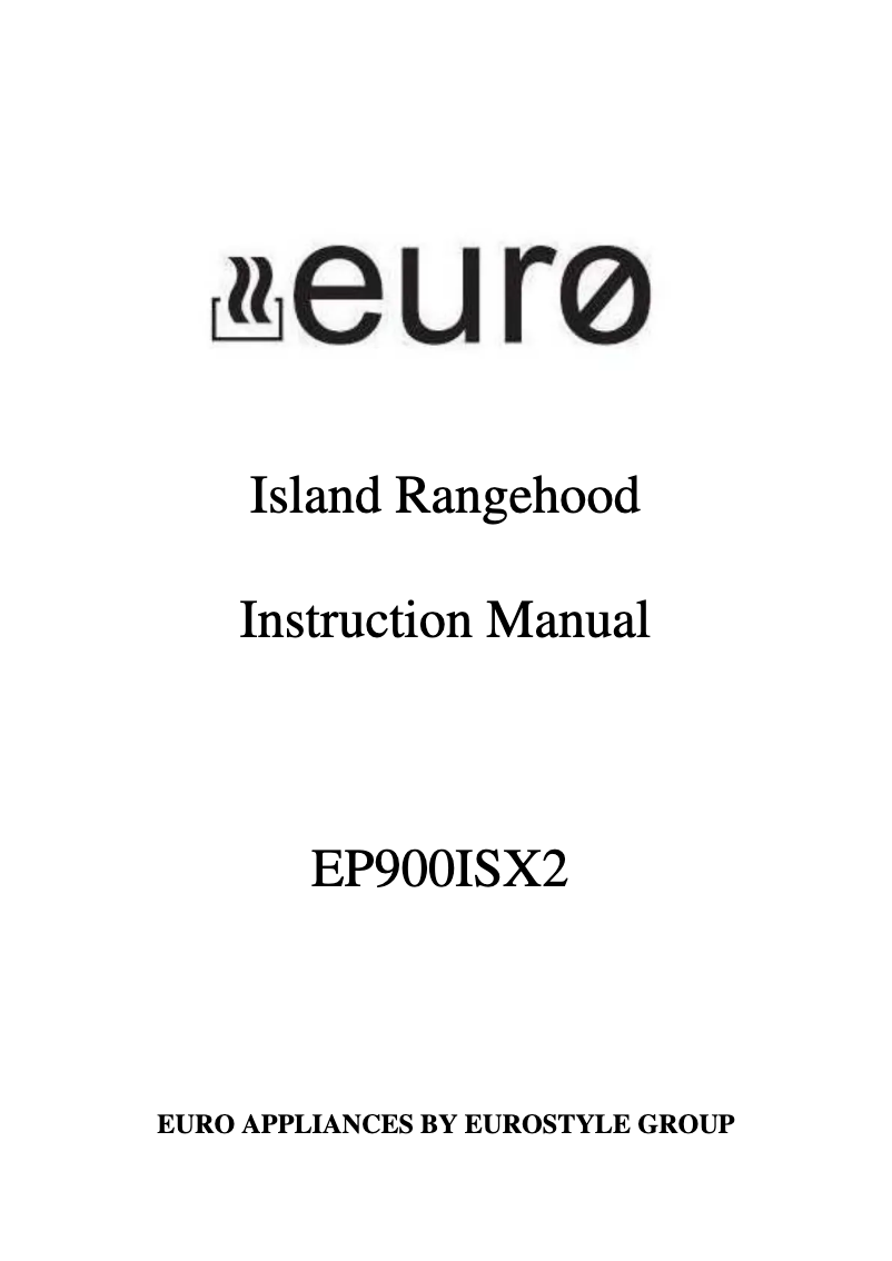 Page n°1 - Manuel utilisateur Euro Appliances EP900ISX2