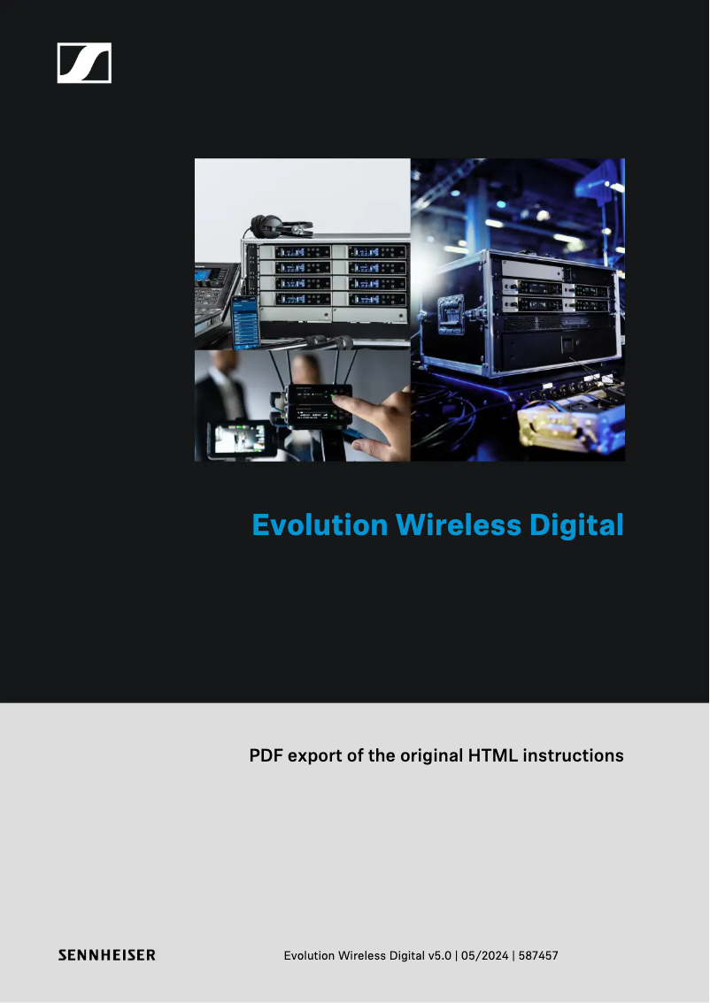 Page 1 de la notice Manuel utilisateur Sennheiser EW-DX SKM